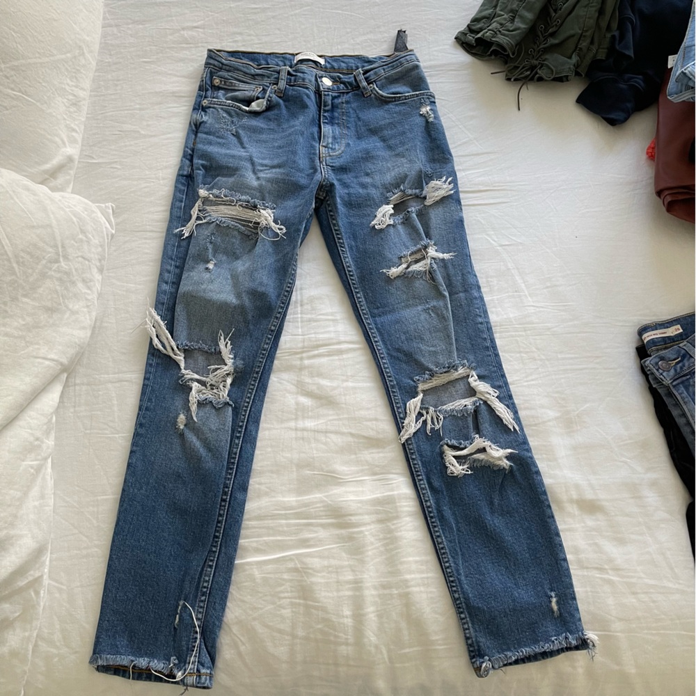 zara straight jeans